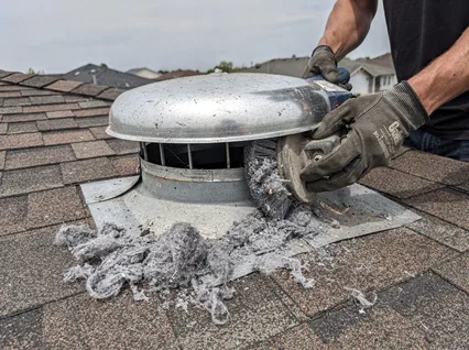 Cleaning Dryer Vent On Roof in Milford