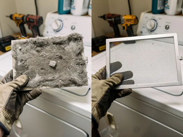 Professional lint trap cleaning by Milford Dryer Vent Cleaning in Milford