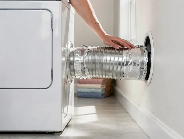 Professional dryer vent hose installation by Milford Dryer Vent Cleaning in Milford