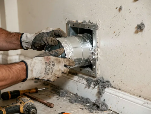 Professional dryer vent repair and installation by Milford Dryer Vent Cleaning in Milford